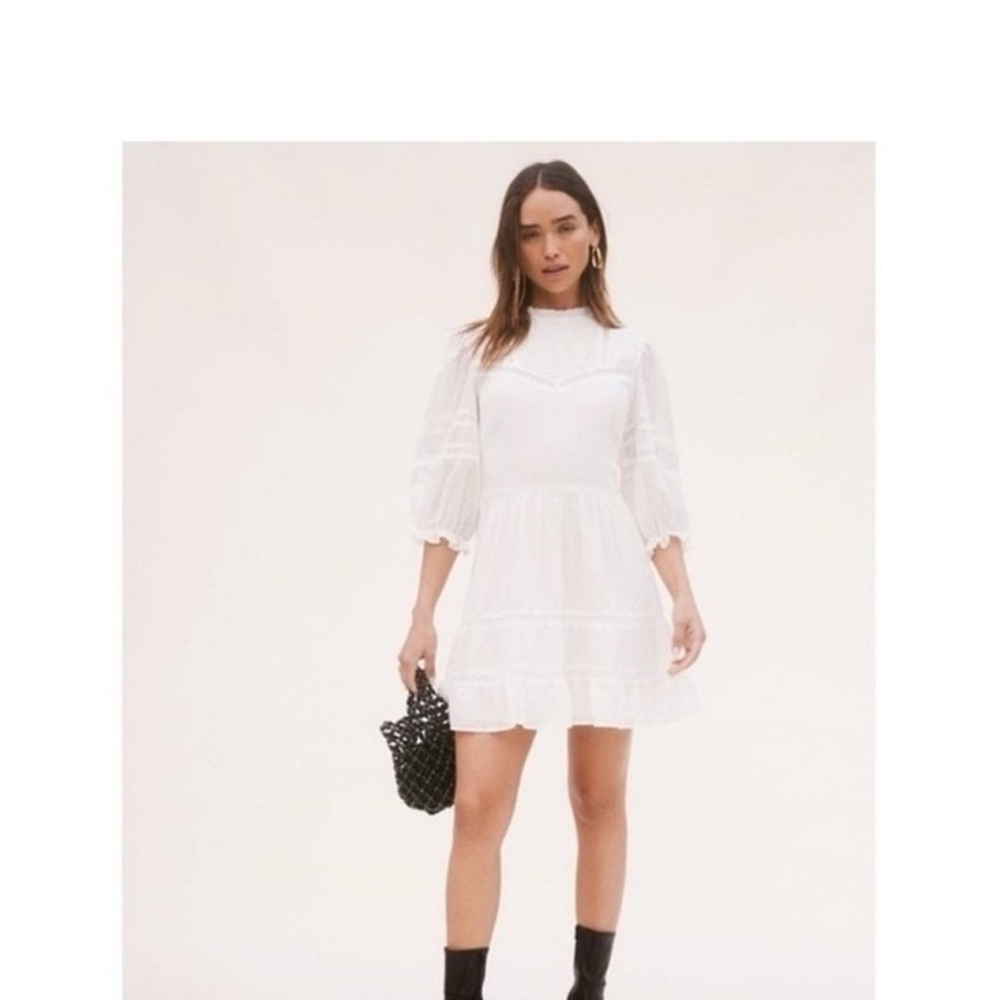 Reformation Miley Mini Dress Ivory - NWT